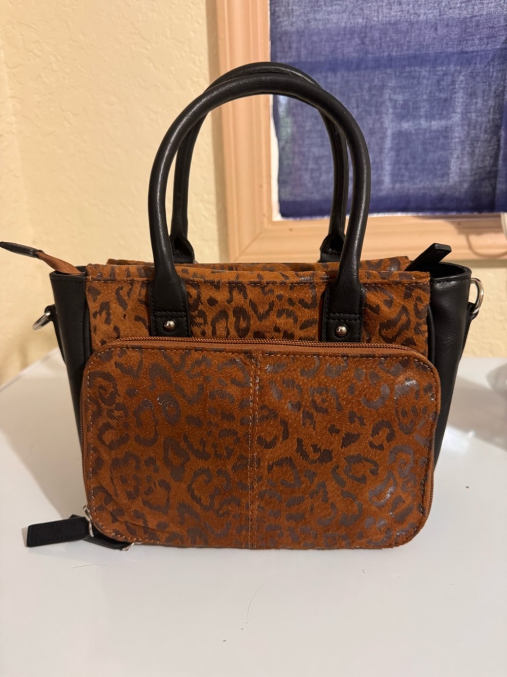 Concealed carry Leopard Print purse